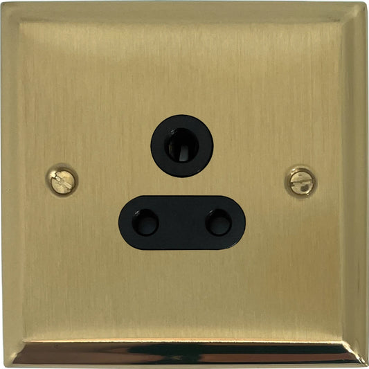 Deco Satin Brass 5 Amp Socket