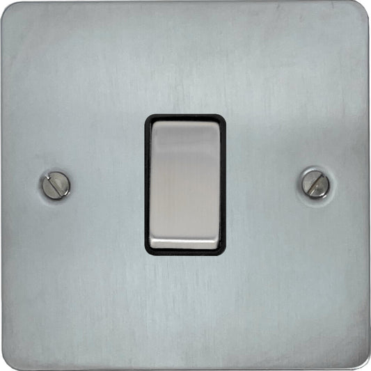 Flat Satin Chrome 1 Gang 2 Way Switch