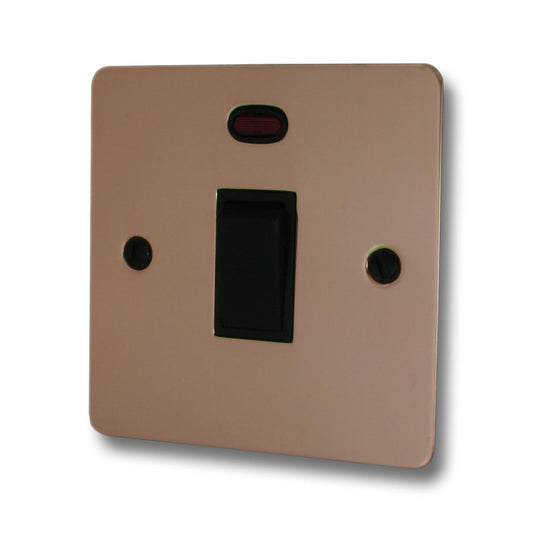 Flat Bright Copper 20A Dp Switch + Neon
