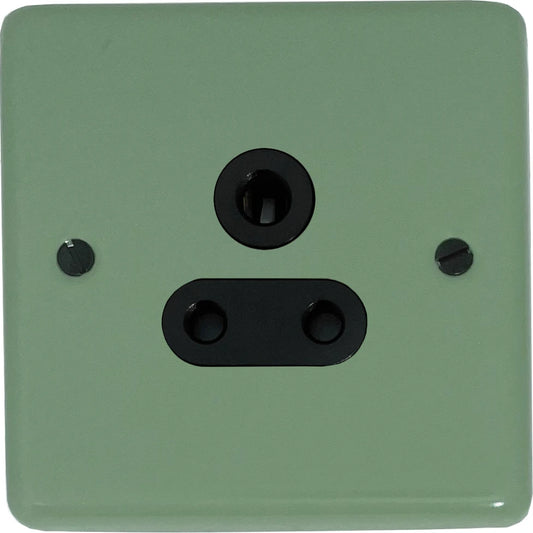 Classic Sage Green 5 Amp Socket (Black Switch)