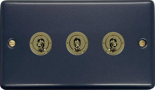 Contour Blue 3 Gang Toggle