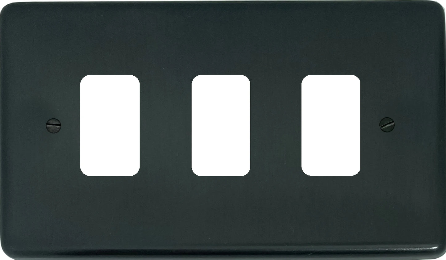 Contour Black Bronze 3 Gang Grid Plate