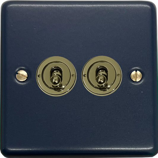 Contour Blue 2 Gang Toggle