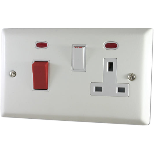 Spectrum Flat White Cooker Socket