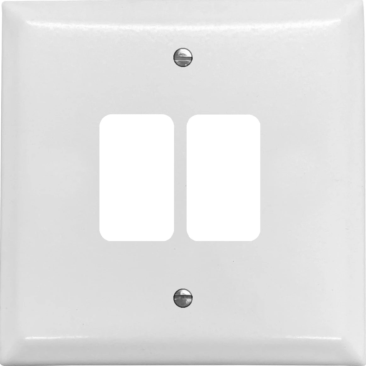 Spectrum Flat White 2 Gang Grid Plate