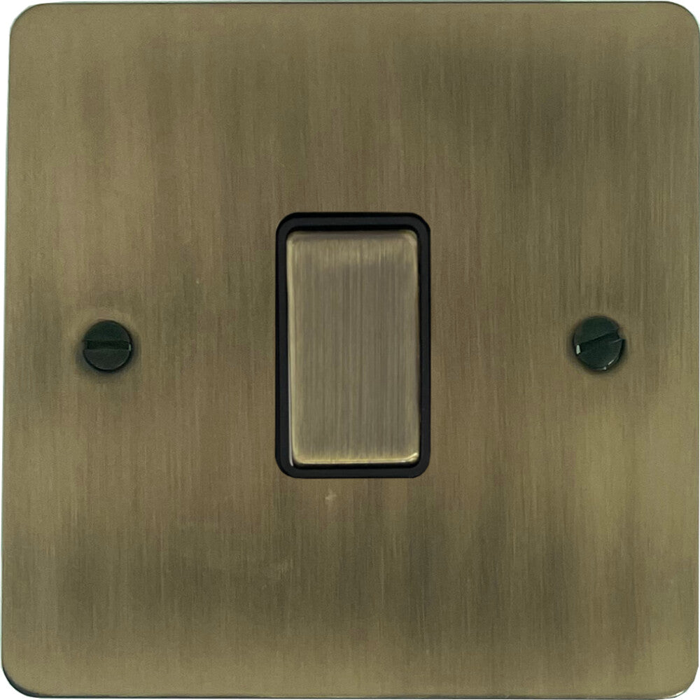 Flat Light Antique Brass 1 Gang 2 Way Switch