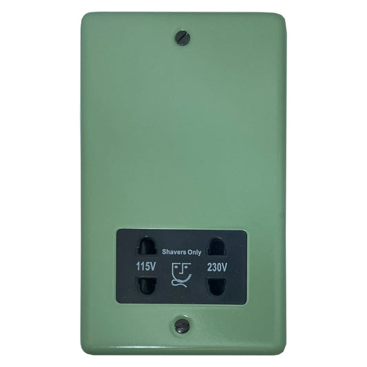 Classic Sage Green Shaver Socket (Black Insert)