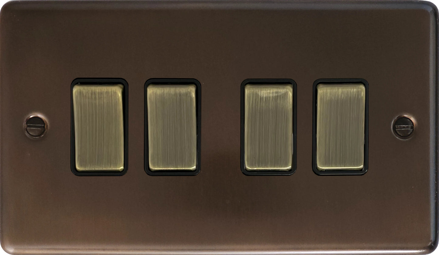 Contour Medium Bronze 4 Gang Switch