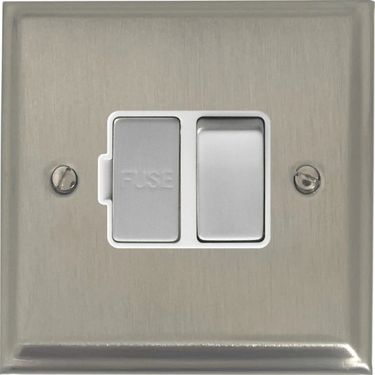 Deco Satin Nickel Switch Fused Spur