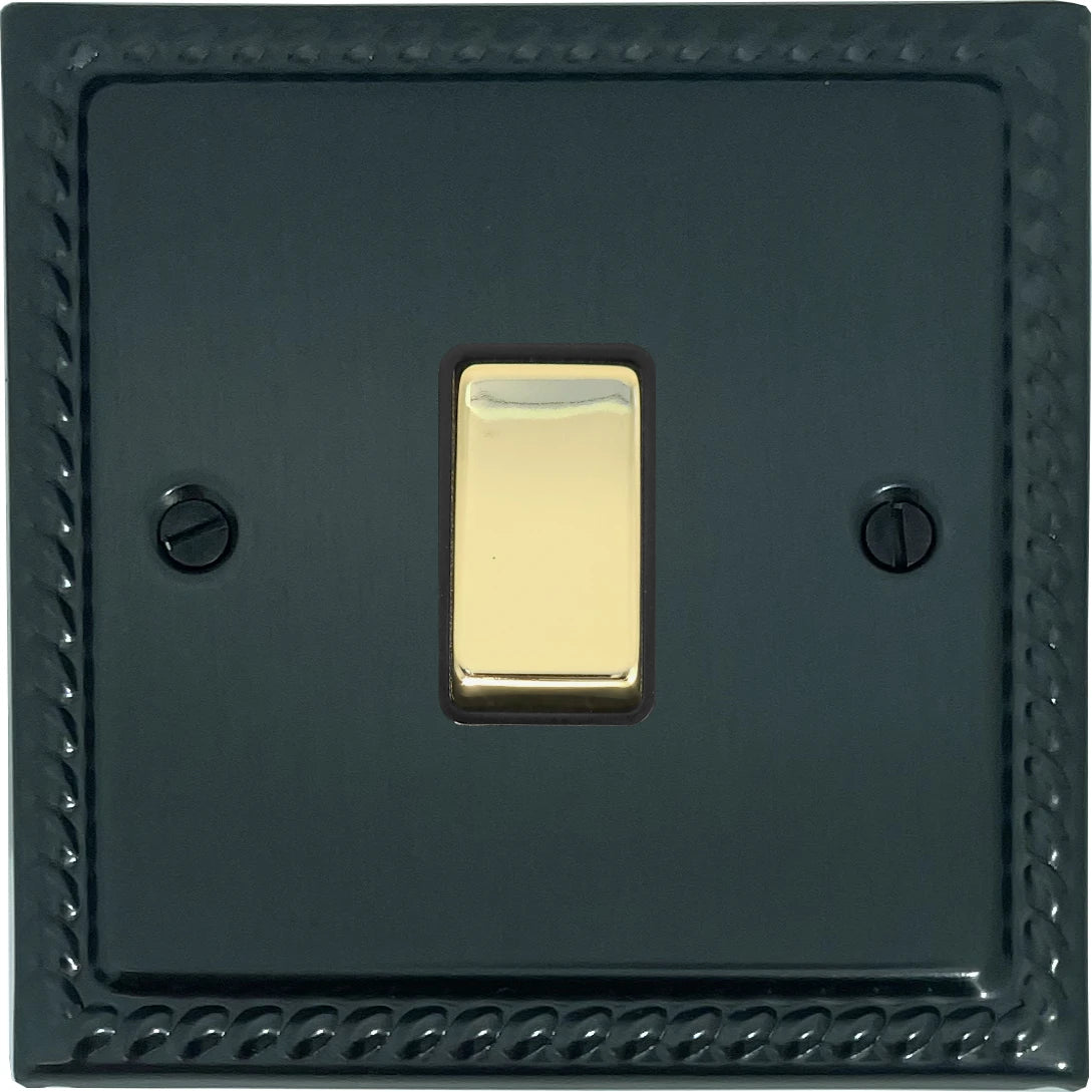 Georgian Black Bronze Intermediate Switch (Polished Brass Switch)