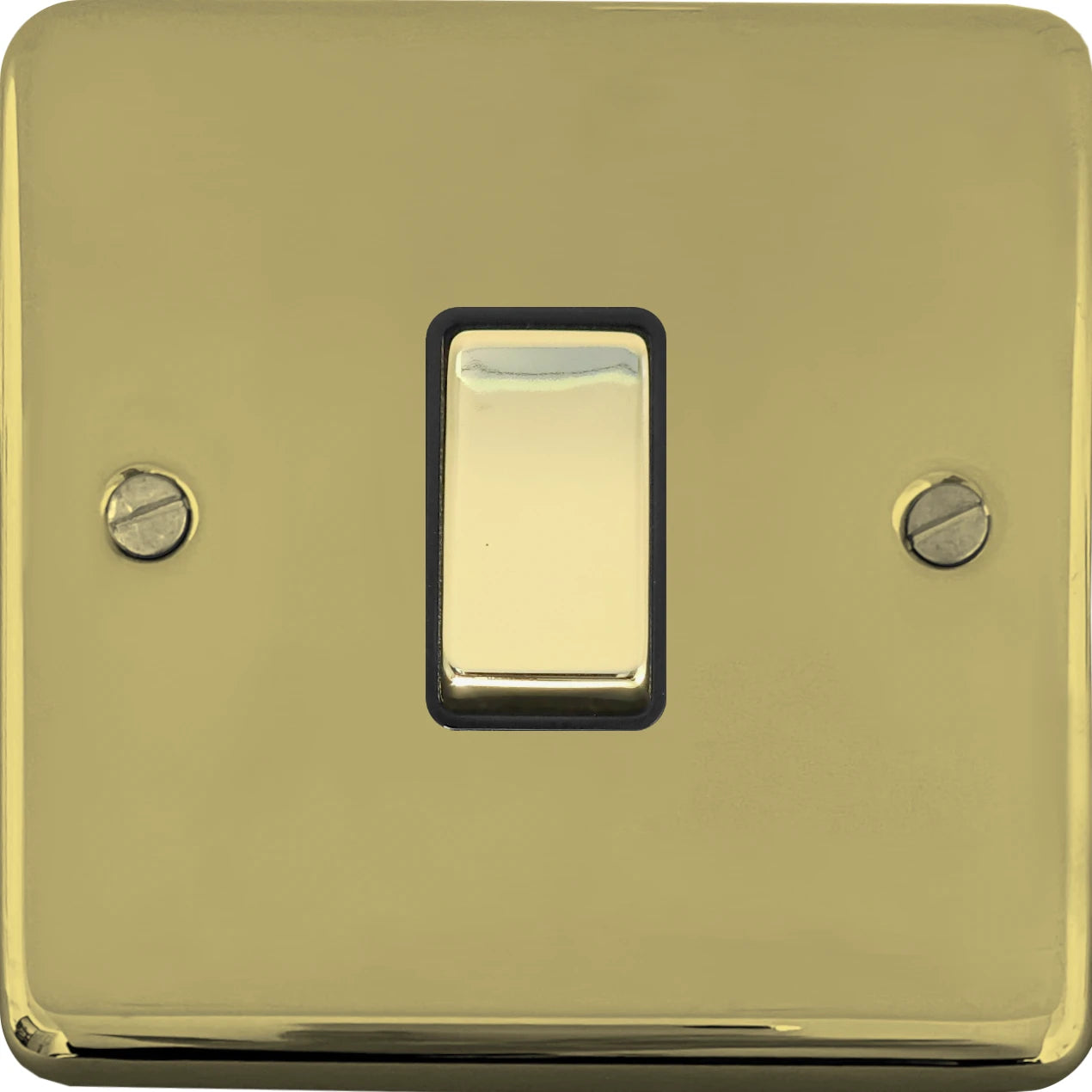 Contour  Unlacquered Brass  1 Gang 2 Way Switch
