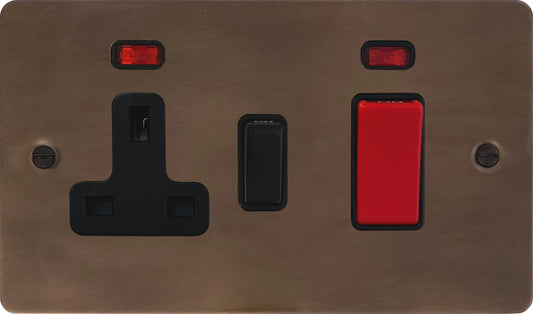 Flat Medium Bronze Cooker Socket