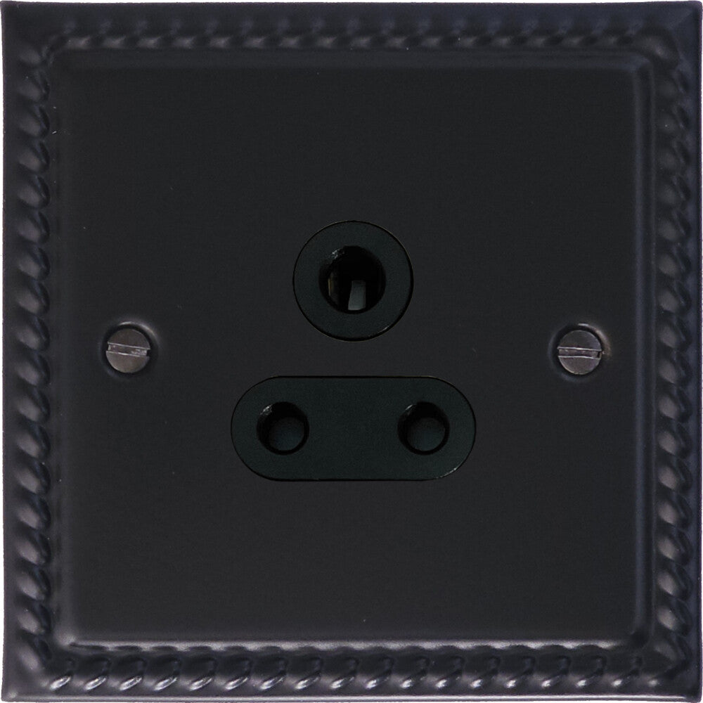 Georgian Flat Black 5A Socket