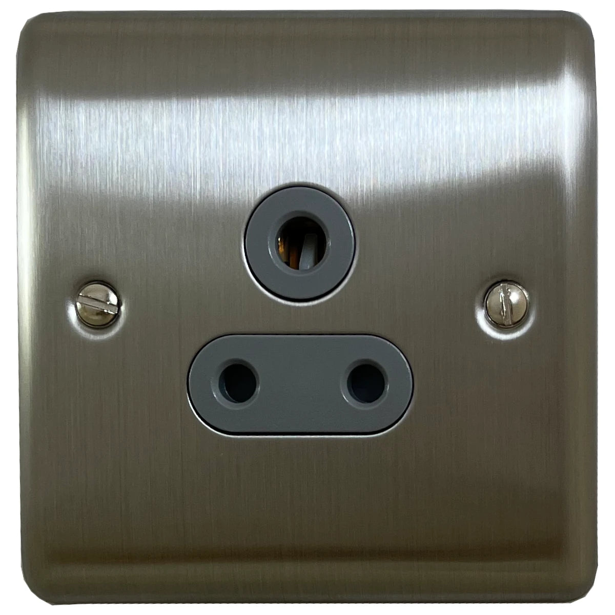 Basics Brushed Steel 5 Amp Socket