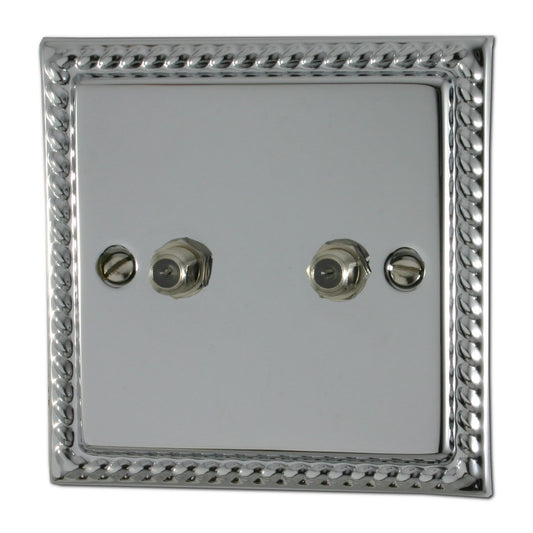 Monarch Polished Chrome 2 Gang Sat Point