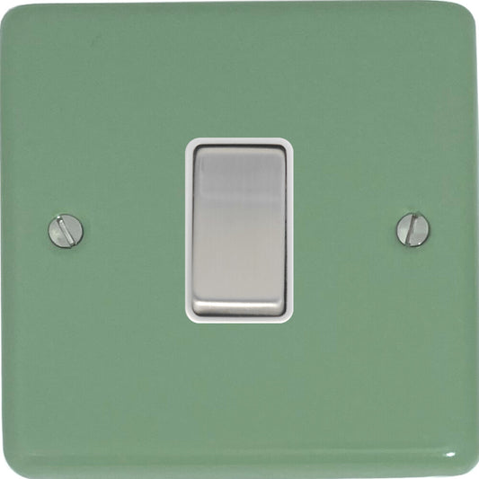 Classic Sage Green Intermediate Switch (Satin Chrome Switch/White Insert)