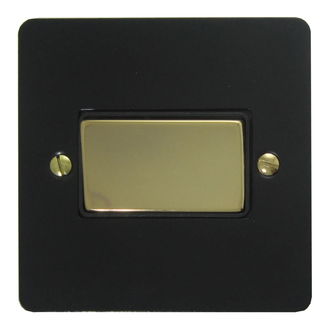 Flat Black Fan Isolator (Brass Switch)