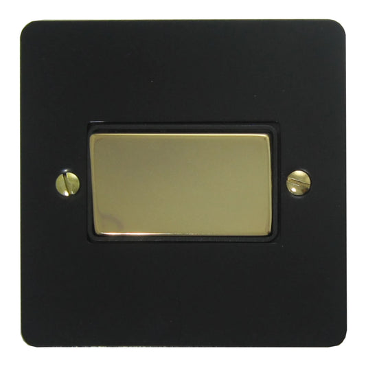 Flat Black Fan Isolator (Brass Switch)