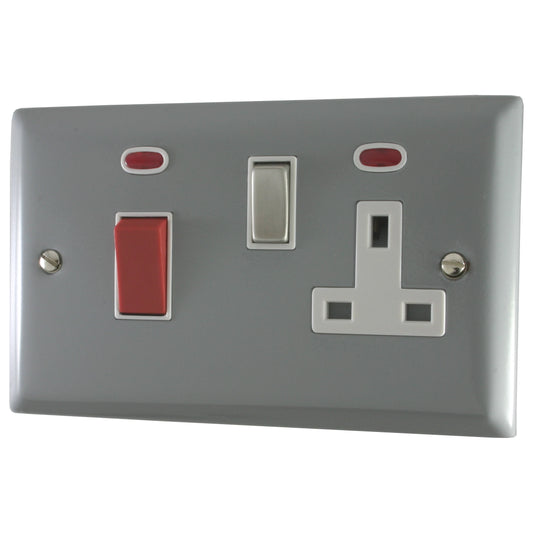 Spectrum Light Grey Cooker Socket
