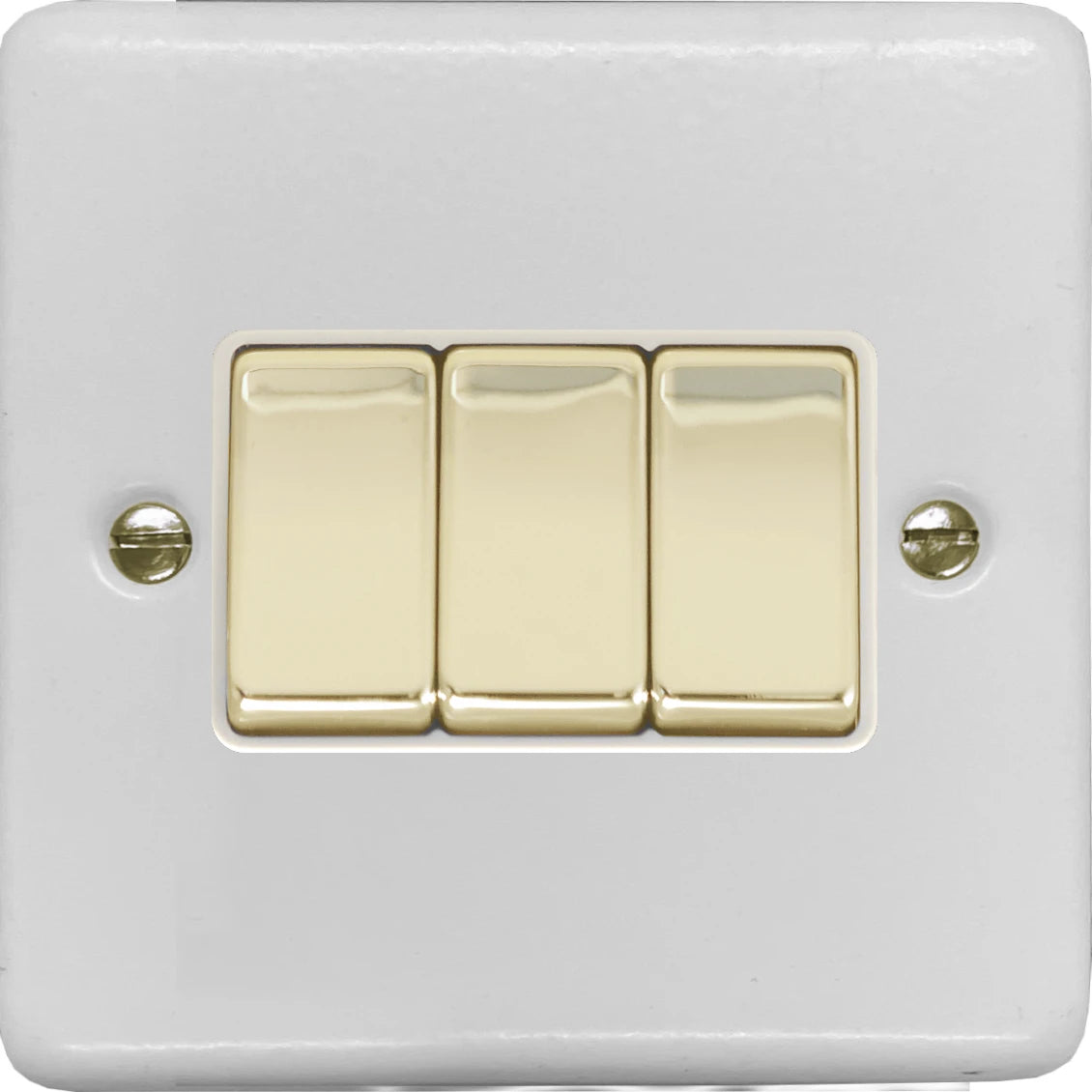Contour Flat White Contour 3 Gang Switch