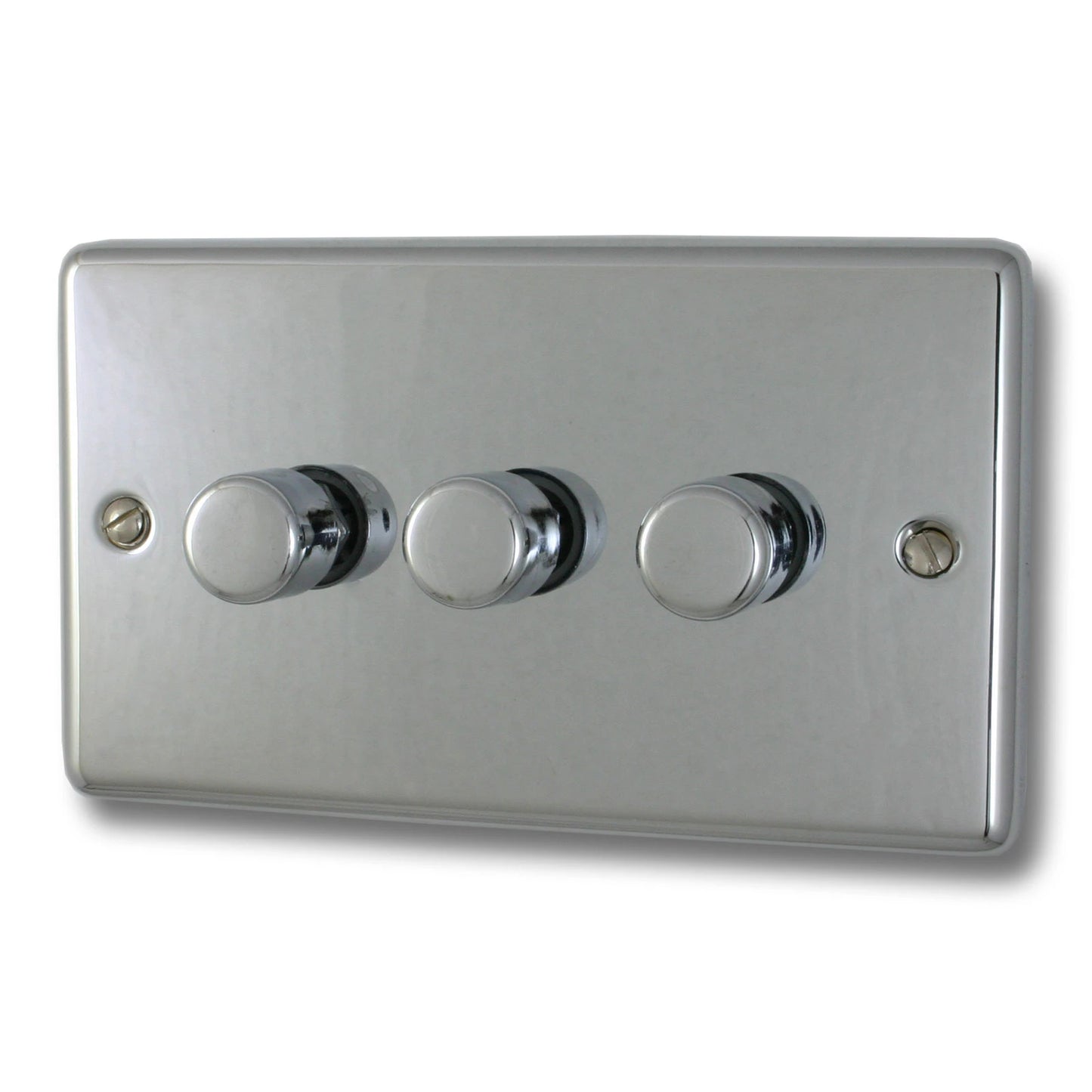 Contour Polished Chrome 3 Gang LED Dimmer