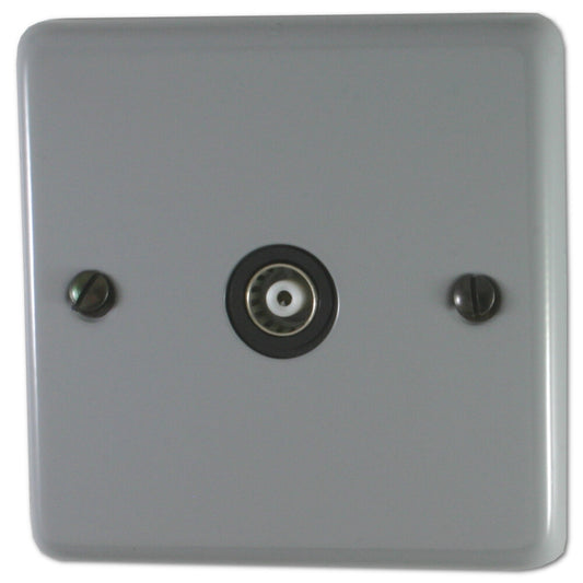 Contour Light Grey 1 Gang Coax Point