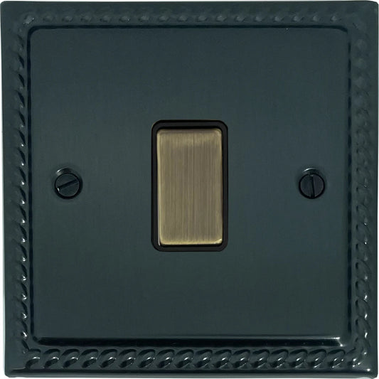 Georgian Black Bronze Intermediate Switch (Antique Brass Switch)