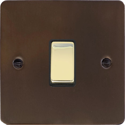 Flat Medium Bronze 1 Gang 2 Way Switch