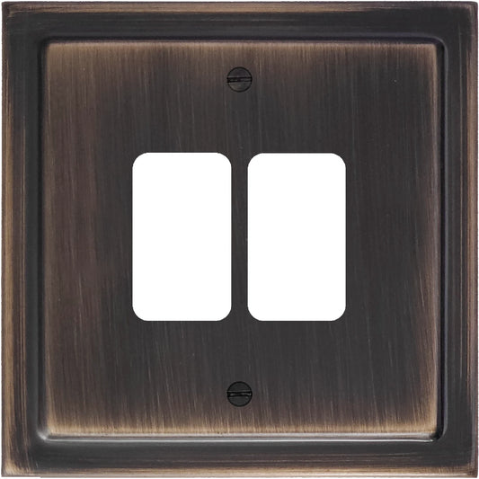 Victorian Antique Copper 2 Gang Grid Plate