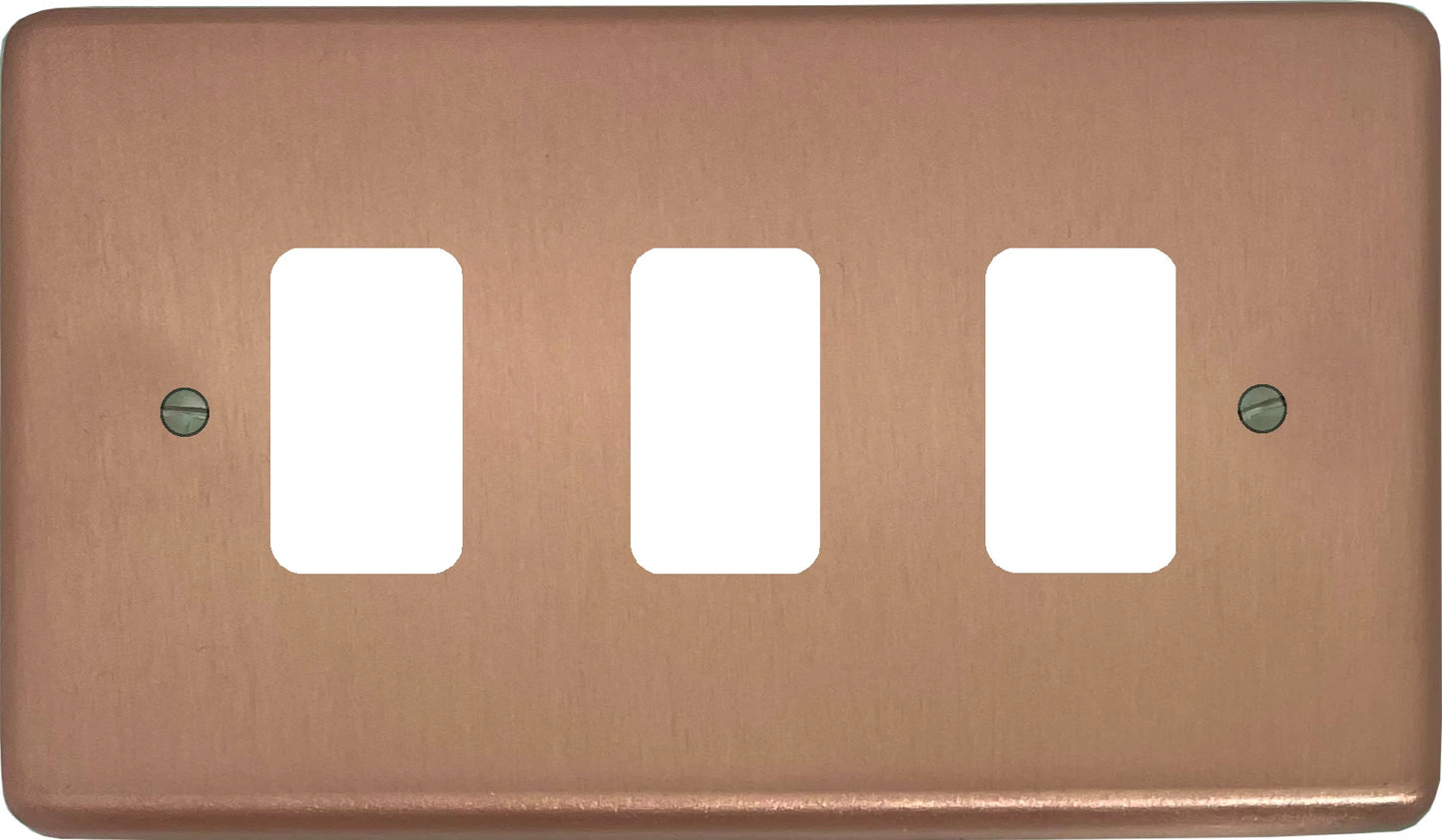 Contour Rose Gold 3 Gang Grid Grid Plate