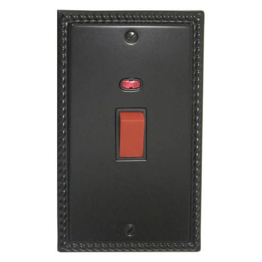Georgian Flat Black 45 Amp Dp Switch