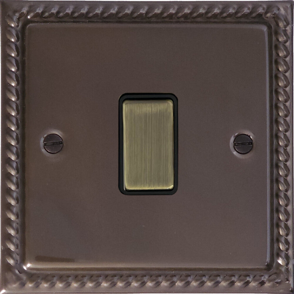 Georgian Medium Bronze 1 Gang Switch