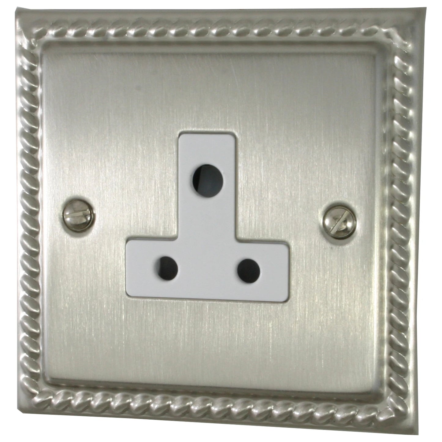 Georgian Satin Nickel 5 Amp Socket