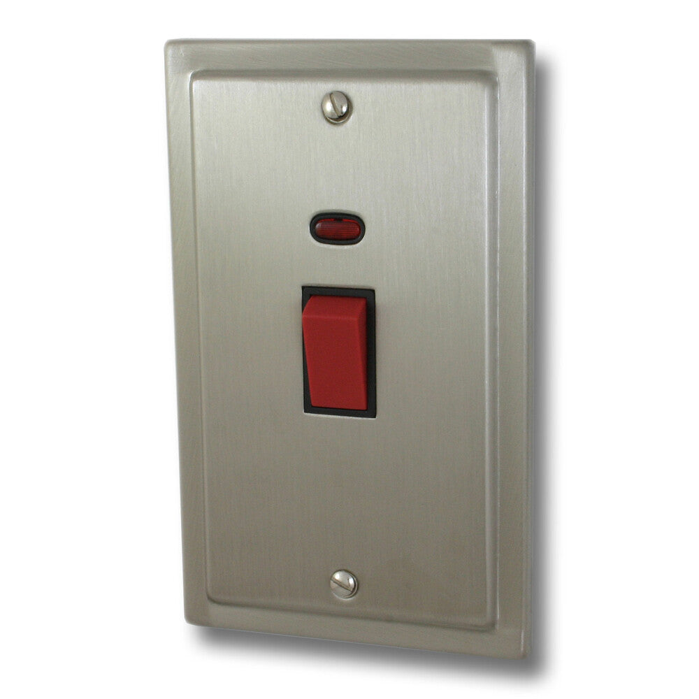 Victorian Satin Nickel 45A Dp Switch + Neon
