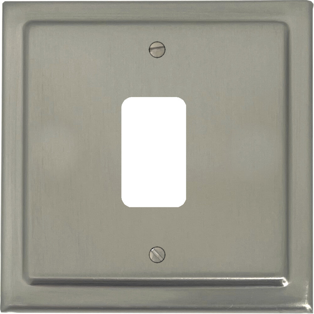 Victorian Satin Nickel 1 Gang Grid Plate