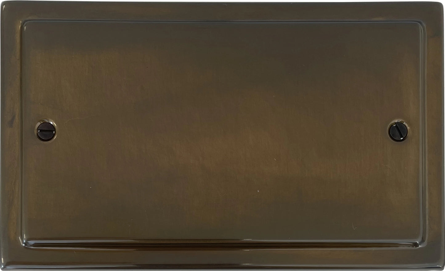 Victorian Medium Bronze 2 Gang Blank