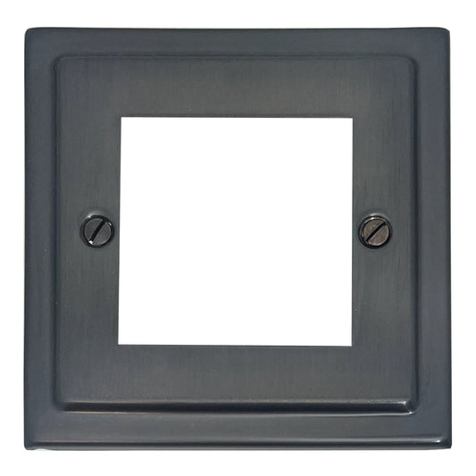 Victorian Black Bronze 2 Gang Mod Plate & Frame