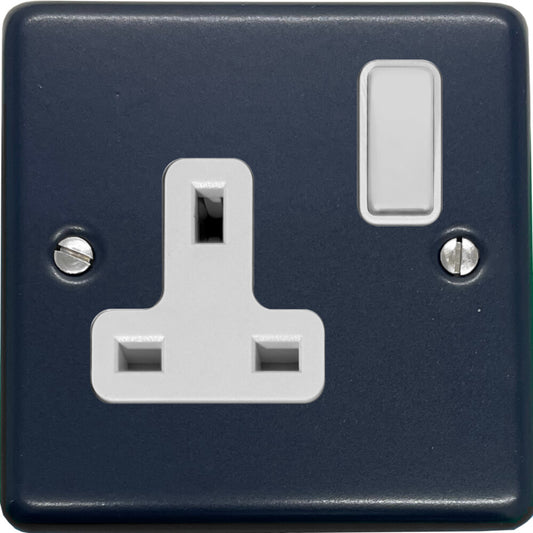 Contour Blue 1 Gang Socket