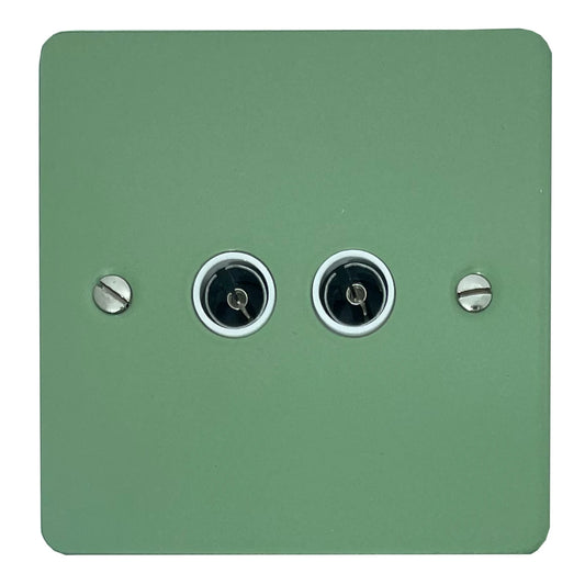 Flat Sage Green Twin Coax Point (White Insert)