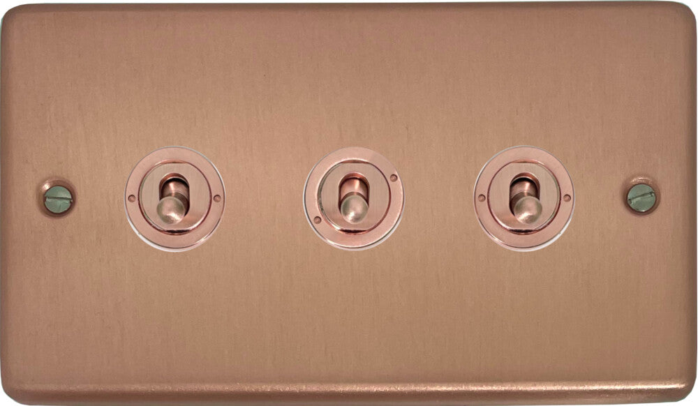 Contour Rose Gold 3 Gang Toggle
