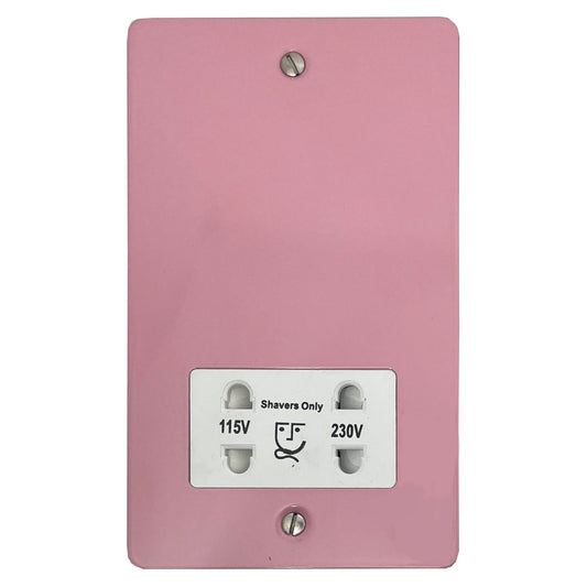 Flat Gloss Pink Shaver Socket (White Insert)