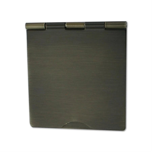 One Gang 5 Amp Antique Brass Floor Socket