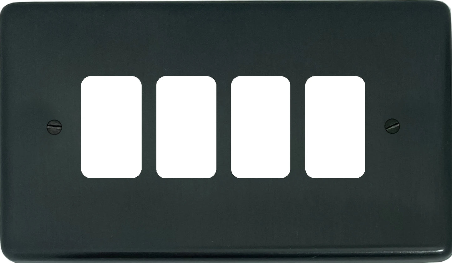 Contour Black Bronze 4 Gang Grid Plate