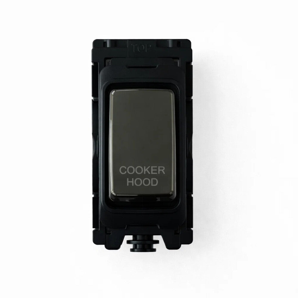 20A DP Switch - Engraved - Cooker Hood - Black Nickel Switch