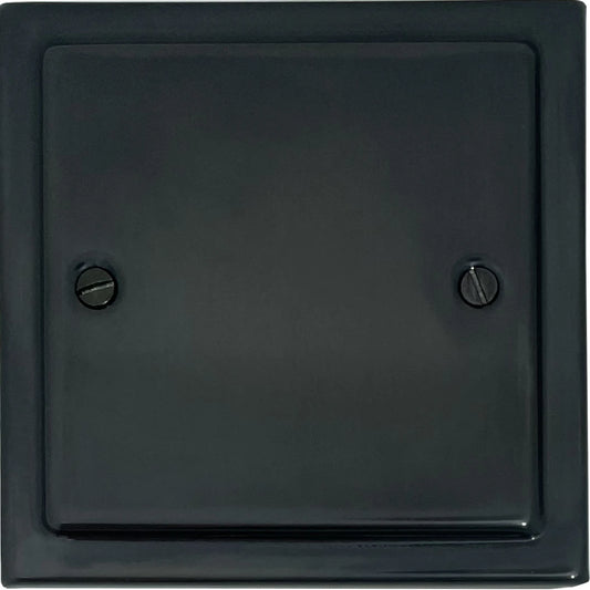 Victorian Black Bronze 1 Gang Blank