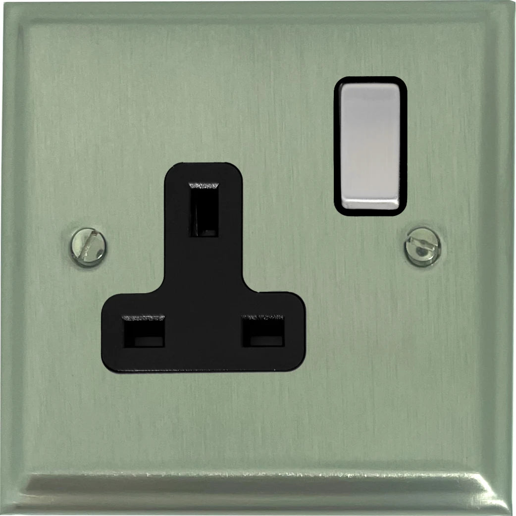 Deco Satin Nickel 1 Gang Socket