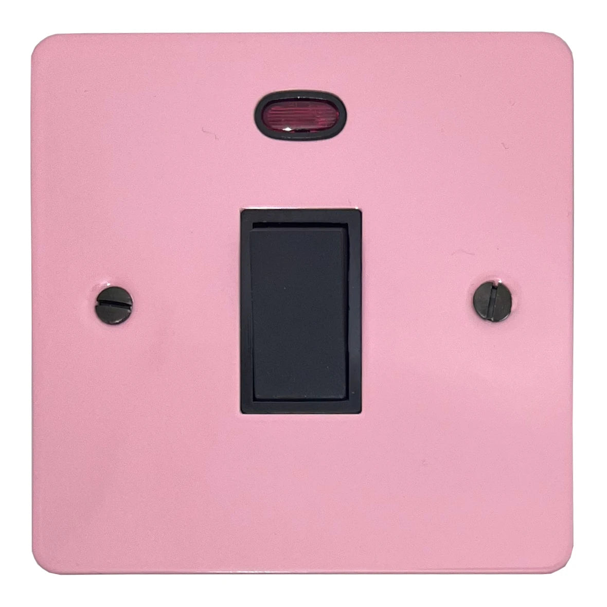 Flat Gloss Pink 20 Amp DP Switch with Neon (Black Switch)