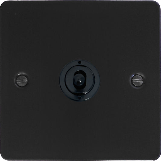 Flat Black 1 Gang Toggle Switch (Flat Black Toggle)