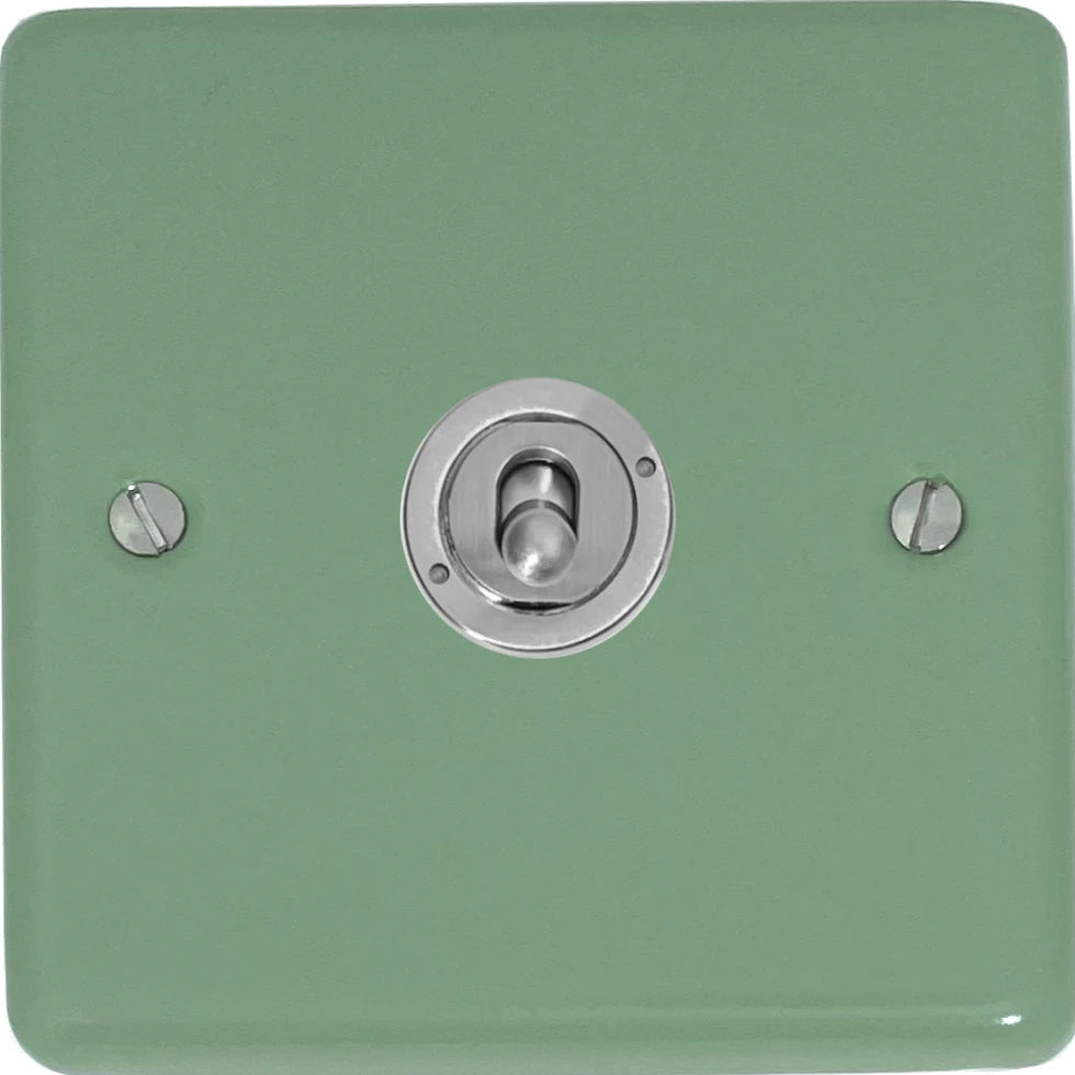 Classic Sage Green Intermediate Toggle (Brushed Steel Toggle)