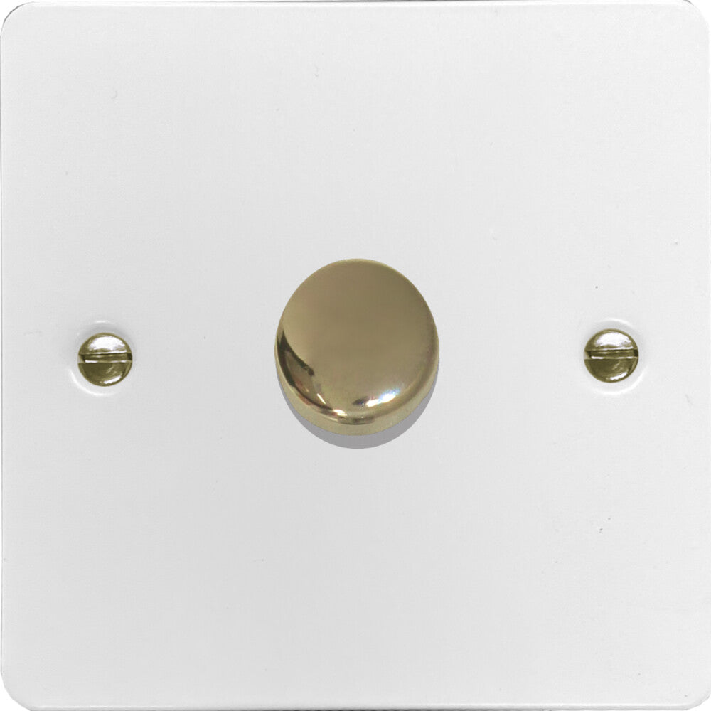 Flat White 1 Gang 120W LED Dimmer